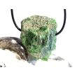 Chromdiopsid XL Rohstein gebohrt - schöne Qualität - Rarität - ca. 3,9 cm x 3,2 cm x 1,5 cm