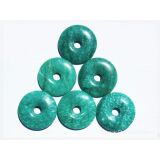 Amazonit dunkel Donut Edelstein 40 mm (6-7 mm stark)