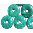 Amazonit dunkel Donut Edelstein 40 mm (6-7 mm stark)