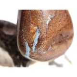 Boulderopal (Edelopal) XXL Trommelstein gebohrt - Rarität - ca. 4 cm x 3 cm x 1,4 cm