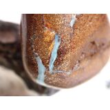 Boulderopal (Edelopal) XXL Trommelstein gebohrt - Rarität - ca. 4 cm x 3 cm x 1,4 cm