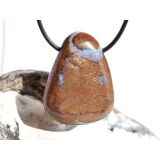 Boulderopal (Edelopal) XXL Trommelstein gebohrt - Rarität - ca. 4 cm x 3 cm x 1,4 cm