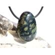 Eldarit "Nebulastein" (Meta-Rhyolith / Kugelrhyolith) Trommelstein gebohrt - ca. 3 cm x 2 cm x 1,1 cm
