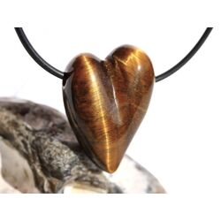 Tigerauge Swing Herz Schmuckstein gebohrt - Sonderqualitt - ca. 3,2 cm x 2,4 cm x 1,2 cm