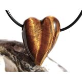 Tigerauge Swing Herz Schmuckstein gebohrt -...