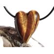 Tigerauge Swing Herz Schmuckstein gebohrt - Sonderqualität - ca. 3,2 cm x 2,4 cm x 1,2 cm