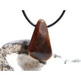 Tigerauge Schmuckstein / Trommelstein gebohrt - schöne Qualität - ca. 3,2 cm x 1,9 cm x 1,4 cm