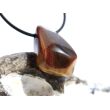 Tigerauge Schmuckstein / Trommelstein gebohrt - schöne Qualität - ca. 3,2 cm x 1,9 cm x 1,4 cm