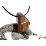 Tigerauge Schmuckstein / Trommelstein gebohrt - schöne Qualität - ca. 3 cm x 1,5 cm x 1,4 cm
