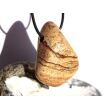 Landschaftsjaspis XXXL Trommelstein gebohrt - Sonderqualität - ca. 4,9 cm x 3,5 cm x 1,9 cm