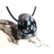 Schneeflockenobsidian Trommelstein / Schmuckstein gebohrt - Sonderqualität - ca. 2,5 cm x 1,8 cm x 1,5 cm