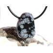 Schneeflockenobsidian Trommelstein / Schmuckstein gebohrt - Sonderqualität - ca. 2,5 cm x 1,8 cm x 1,5 cm