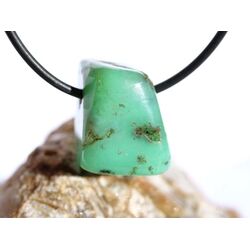 Chrysopras Schmuckstein / Trommelstein gebohrt - ca. 2,2...