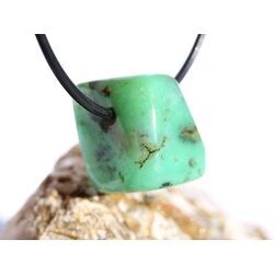 Chrysopras Schmuckstein / Trommelstein gebohrt - ca. 2,2 cm x 1,7 cm x 1,8 cm