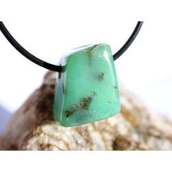 Chrysopras Schmuckstein / Trommelstein gebohrt - ca. 2,2 cm x 1,7 cm x 1,8 cm