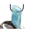 Fluorit blau "Regenbogenkristall" XXXL Schmuckstein / Trommelstein gebohrt - AA-Sonderqualität - Handarbeit - ca. 5,6 cm x 2,2 cm x 1,8 cm