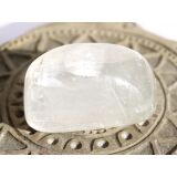 Selenit (Fasergips) "Regenbogenkristall" XXXL Trommelstein / Handschmeichler - Sonderqualität - ca. 5,7 cm x 3,1 cm x 2,9 cm - Sonderpreis wg. Makel -
