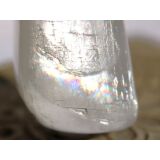 Selenit (Fasergips) "Regenbogenkristall" XXXL Trommelstein / Handschmeichler - Sonderqualität - ca. 5,7 cm x 3,1 cm x 2,9 cm - Sonderpreis wg. Makel -
