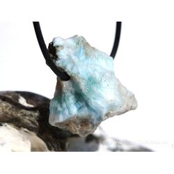 Larimar Rohstein gebohrt  (Pektolith blau) - Raritt - ca. 3,2 cm x 2,7 cm x 1,8 cm