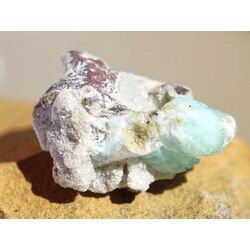 Apophyllit grn mit Stilbit Kristallstufe / Rohstein - Raritt - ca. 2,9 cm x 2,2 cm x 1,6 cm