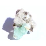 Apophyllit grün mit Stilbit Kristallstufe / Rohstein - Rarität - ca. 2,9 cm x 2,2 cm x 1,6 cm