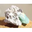 Apophyllit grün mit Stilbit Kristallstufe / Rohstein - Rarität - ca. 2,9 cm x 2,2 cm x 1,6 cm
