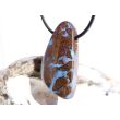 Boulderopal (Edelopal) XXL Schmuckstein Cabochon / Scheibenstein gebohrt - Rarität - Sonderqualität - Handarbeit - ca. 4 cm x 2,1 cm x 0,8 cm