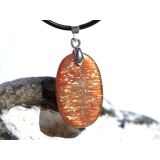 Sonnenstein Schmuckstein Cabochon Anhänger Öse - AA-Sonderqualität - Rarität - ca. 3,6 cm x 1,7 cm x 0,6 cm
