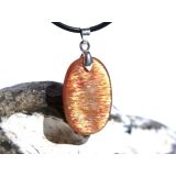 Sonnenstein Schmuckstein Cabochon Anhänger Öse - AA-Sonderqualität - Rarität - ca. 3,6 cm x 1,7 cm x 0,6 cm