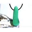 Chrysopras XXL Schmuckstein / Scheibenstein gebohrt - Rarität - Handarbeit - AA-Sonderqualität - ca. 4,7 cm x 1,6 cm x 0,8 cm