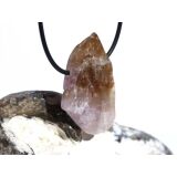 Goethitquarz (Kakoxenit / Cakoxenit) XXL Scheibenstein / Trommelstein gebohrt - Rarität - ca. 4,2 cm x 2,8 cm x 0,6 cm
