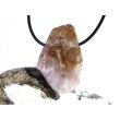 Goethitquarz (Kakoxenit / Cakoxenit) XXL Scheibenstein / Trommelstein gebohrt - Rarität - ca. 4,2 cm x 2,8 cm x 0,6 cm