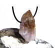 Goethitquarz (Kakoxenit / Cakoxenit) XXL Scheibenstein / Trommelstein gebohrt - Rarität - ca. 4,2 cm x 2,8 cm x 0,6 cm