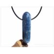 Disthen blau "Silberschimmer" XXL Schmuckstein / Trommelstein gebohrt (Cyanit / Kyanit) - Sonderqualität - ca. 4,3 cm x 1,2 cm x 1,1 cm