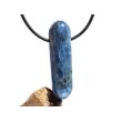 Disthen blau "Silberschimmer" XXL Schmuckstein / Trommelstein gebohrt (Cyanit / Kyanit) - Sonderqualität - ca. 4,3 cm x 1,2 cm x 1,1 cm