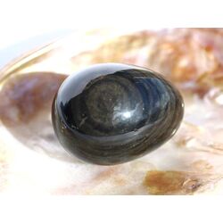 Regenbogenobsidian - Edelstein-Eier - ca. 4,7 - 4,8 cm