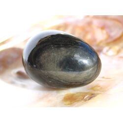 Regenbogenobsidian - Edelstein-Eier - ca. 4,7 - 4,8 cm