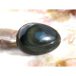 Regenbogenobsidian - Edelstein-Eier - ca. 2,7 - 2,9 cm