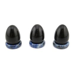 Regenbogenobsidian - Edelstein-Eier - ca. 2,7 - 2,9 cm