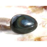 Regenbogenobsidian - Edelstein-Eier - ca. 2,7 - 2,9 cm