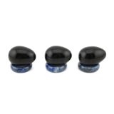 Regenbogenobsidian - Edelstein-Eier - ca. 2,7 - 2,9 cm