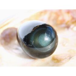 Regenbogenobsidian - Edelstein-Eier - ca. 4,7 - 4,8 cm -...