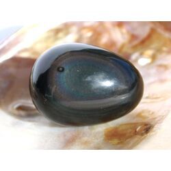 Regenbogenobsidian - Edelstein-Eier - ca. 4,7 - 4,8 cm - Sonderqualit�t -