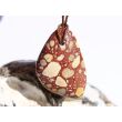 Trümmer-Jaspis (Trümmerjaspis / Konglomerat) Trommelstein gebohrt - Sonderqualität - Rarität - ca. 3,5 cm x 2,4 cm x 0,7 cm (GKS)
