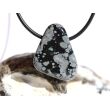 Schneeflockenobsidian Trommelstein / Schmuckstein gebohrt - Sonderqualität - ca. 2,8 cm x 2,2 cm x 1,5 cm