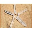 Bergkristall-Nadel-Set: 5 Natur-Nadeln ca. 2 - 2,8 cm in Aufbewahrungsbox - Sonderqualität -