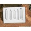 Bergkristall-Nadel-Set: 5 Natur-Nadeln ca. 2 - 2,8 cm in Aufbewahrungsbox - Sonderqualität -