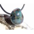 Apatit blau natur Trommelstein gebohrt - ca. 2 cm x 1,8 cm x 1 cm - Sonderpreis wg. Makel -
