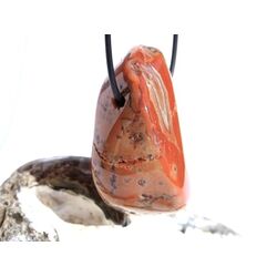 Achat rot (Fleischachat) XXXL Trommelstein gebohrt - ca. 5,1 cm x 2,6 cm x 2,6 cm