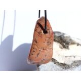 Achat rot (Fleischachat) XXXL Trommelstein gebohrt - ca. 5,1 cm x 2,6 cm x 2,6 cm